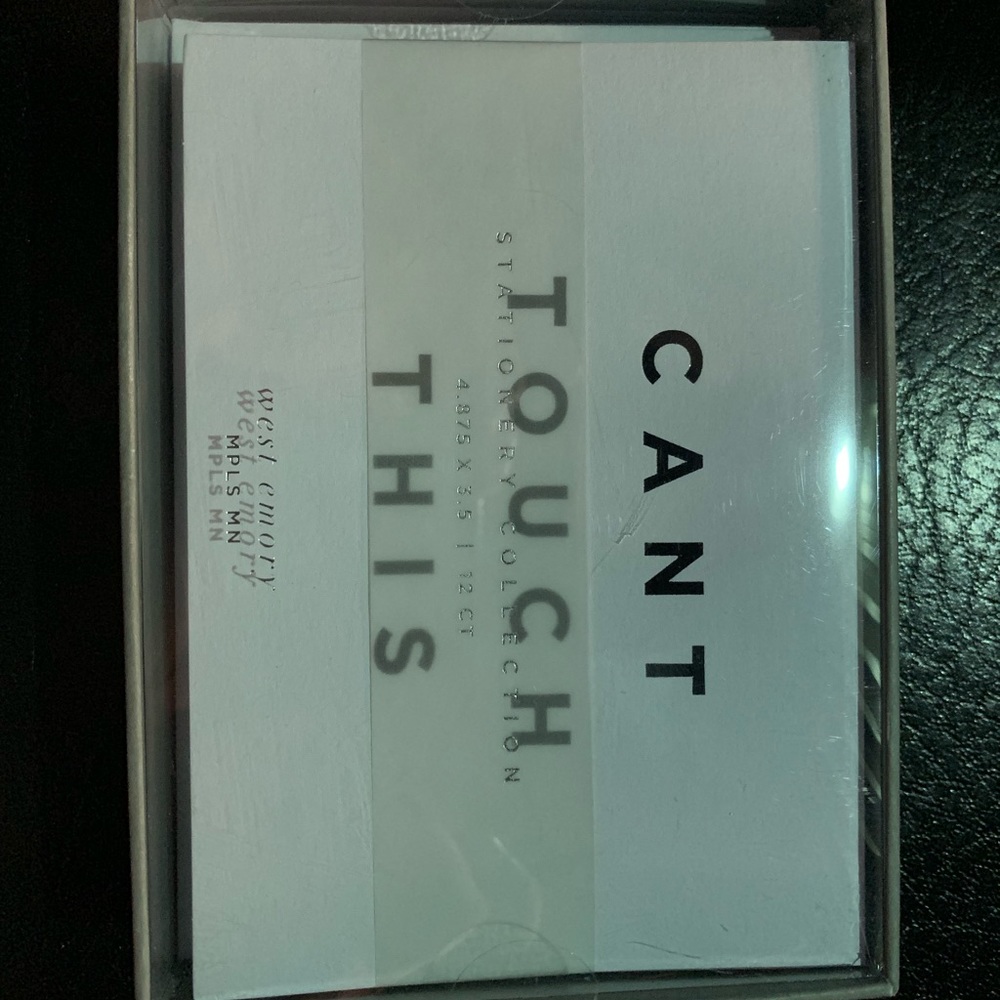 Can’t Touch This Notecard/Stationary